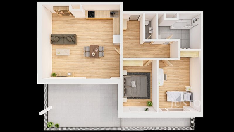 Prodej 3+kk 96 m2 + terasa 28 m2 + balkón 10 m2