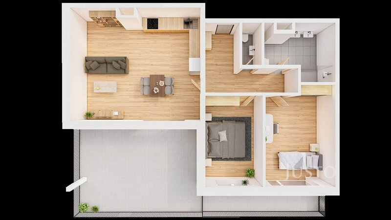 Prodej 3+kk 93 m2 + terasa 31 m2 + balkón 10 m2
