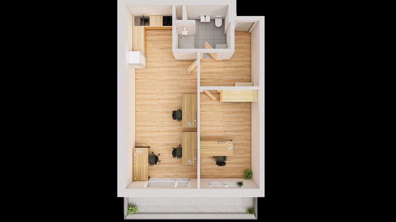 Prodej atelieru 61 m2 + balkón 10 m2