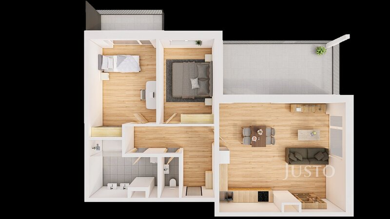 Prodej 3+kk 94 m2 + terasa 20 m2 + balkón 5 m2
