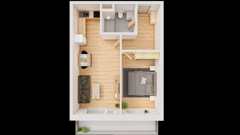 Prodej 2+kk 56 m2 + balkón 10 m2