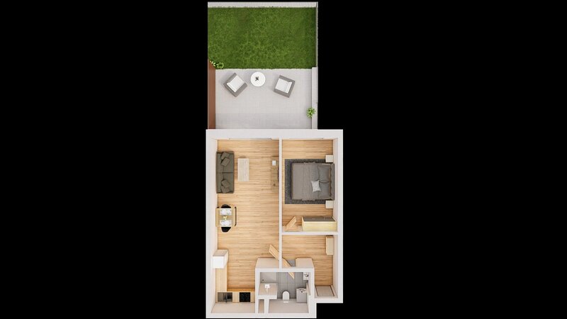 Prodej 2+kk 60 m2 + terasa 20 m2