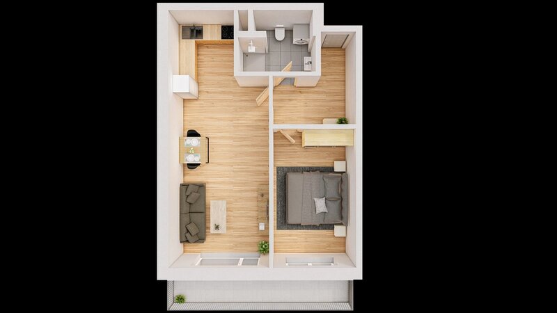 Prodej 2+kk 60 m2 + balkón 10 m2