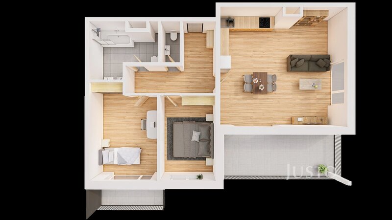 Prodej 3+kk 97 m2 + terasa 16 m2 + balkón 5 m2