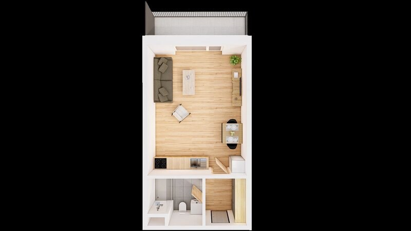 Prodej 1+kk 40 m2 + balkón 7 m2