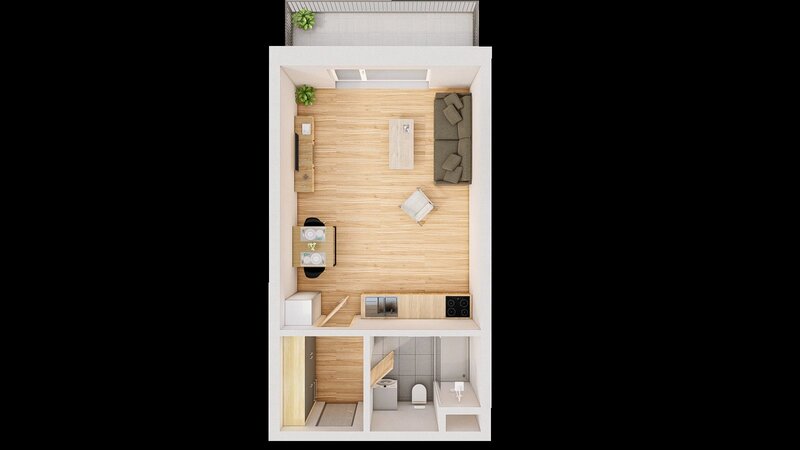 Prodej 1+kk 40 m2 + balkón 7 m2