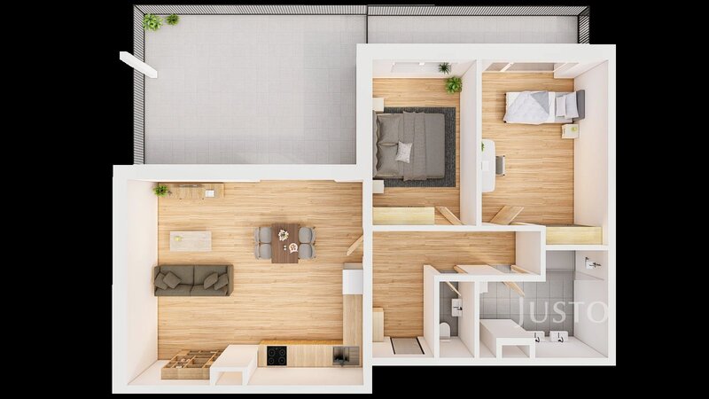 Prodej 3+kk 93 m2 + terasa 31 m2 + balkón 10 m2