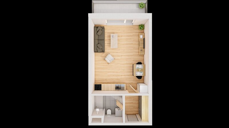 Prodej 1+kk 40 m2 + balkón 7 m2