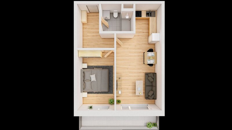 Prodej 2+kk 57 m2 + balkón 10 m2