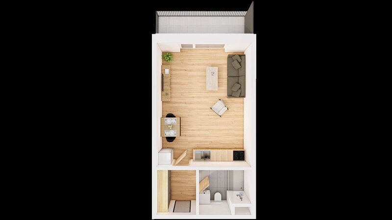 Prodej 1+kk 40 m2 + balkón 7 m2