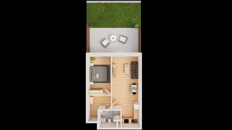 Prodej 2+kk 60 m2 + terasa 25 m2