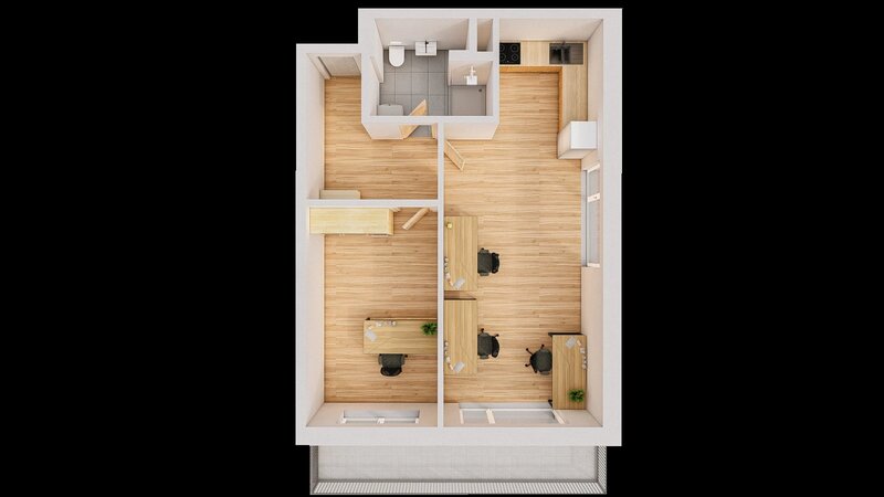 Prodej atelieru 61 m2 + balkón 10 m2