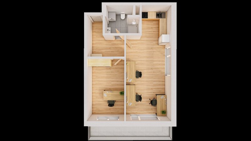 Prodej atelieru 61 m2 + balkón 10 m2