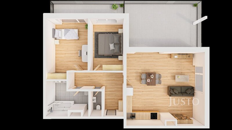 Prodej 3+kk 96 m2 + terasa 28 m2 + balkón 10 m2