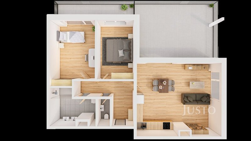 Prodej 3+kk 93 m2 + terasa 31 m2 + balkón 10 m2